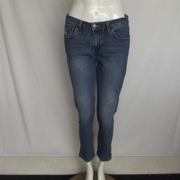 LEVI'S Boyfriend Jeans, 28, Crop length, Lower rise, Blue, 5 pockets, STAIN - Picture 16 of 16
